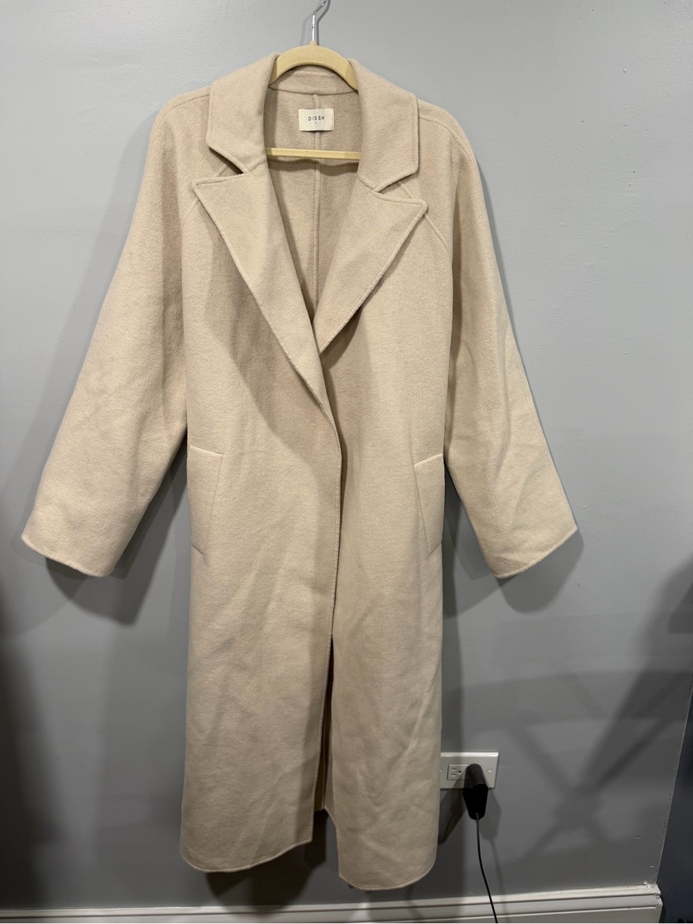 DISSH Matilda Bone Wool Long Trench Coat